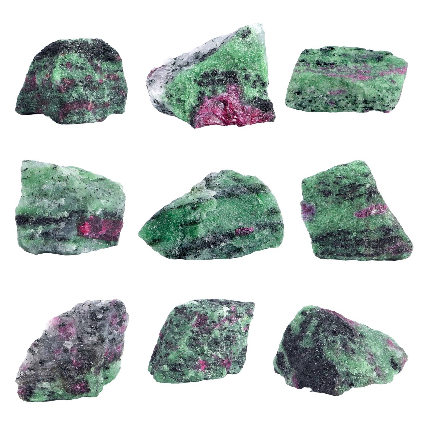 1Lb Ruby Zoisite Raw Stones Large Healing Crystals Natural Rough Stones for Tumbling, Cabbing, Fountain Rocks, Jewelry Making, Healing, Meditation, Reiki