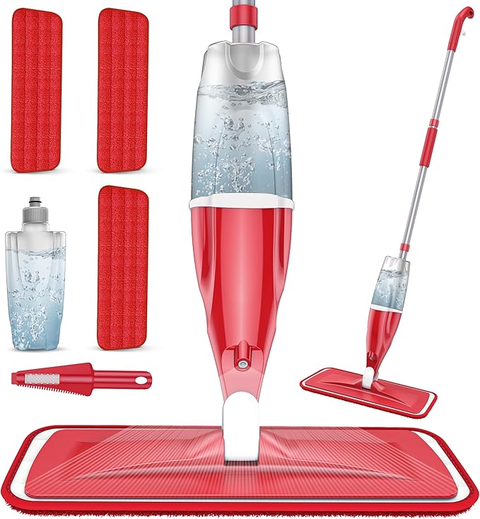 Spray Wet Mops for Hardwood Floor Cleaning: EXEGO Microfiber Dry Dust