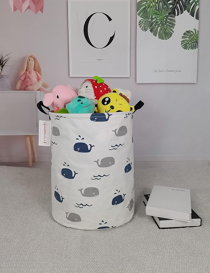 QUEENLALA Large Storage Basket, Laundry Hamper/Bathroom/Home Decor/Collapsible