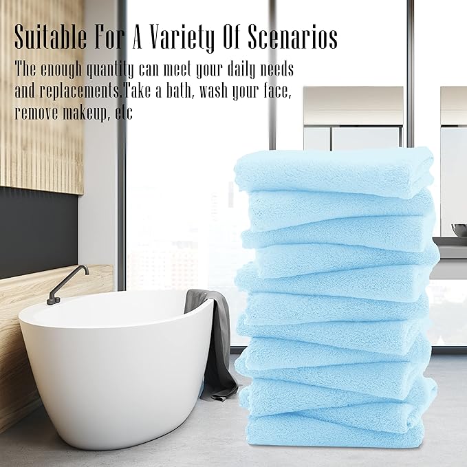 TENSTARS 12 Pack Premium Washcloths Set