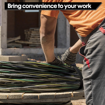 Blulu 4 Pack Reusable Industrial Straps 20" Length Reliable Tension Straps for Securing Bike Motor Gear -70 Lb. Working Load, Elastic Cable Ties for Welders Skis, Garden Hoses (Black)