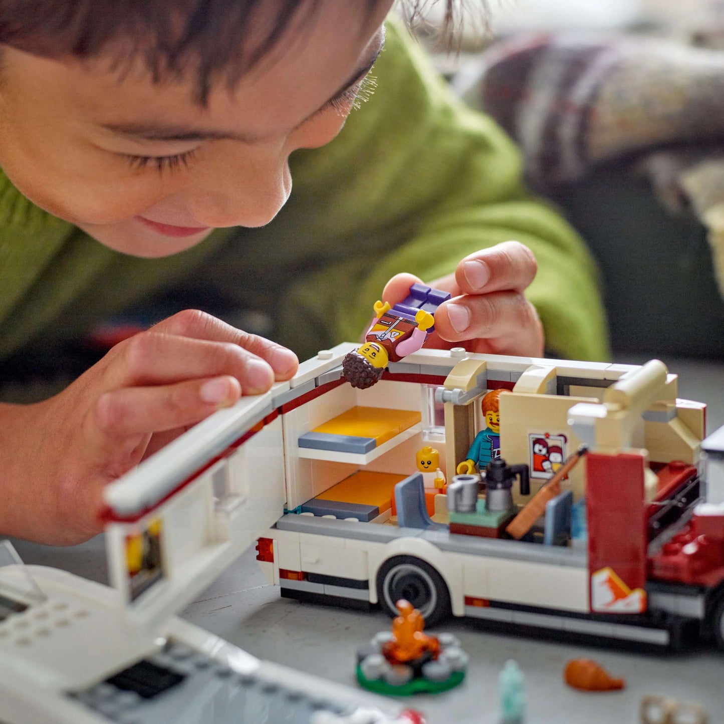 LEGO City Holiday Adventure Camper Van Toy - Creative Building Toys for 6+ Year Old Boys & Girls - Includes 3 Minifigures & Accessories - Gift Ideas for Birthdays & Holidays - 60454