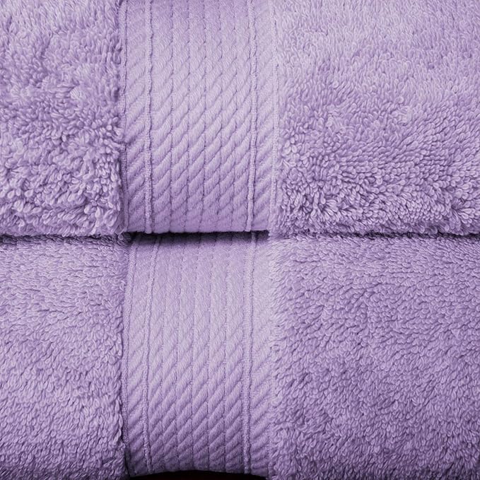 Superior Egyptian Cotton Solid Towel Set, Washcloths 13” x 13”, Hand Towels 20”