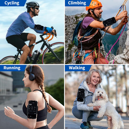 HLOMOM Running Phone Holder Armband for Phone, Detachable & 360°Rotated Sports Armband with Key Pocket for iPhone 17/16/15/14/13 Pro/12 Pro/XS/XR/8/7/6s Plus, for Samsung Galaxy 4''-6.5'' Cellphone