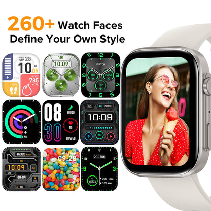 Smart Watches for Men Women, Make/Answer Calls, 2.01" HD Screen with 260+ Watch Faces, Heart Rate/SpO2/Sleep Monitor, 123 Sports Modes, Long Battery Life Fitness Watch Compatible with iPhone Android