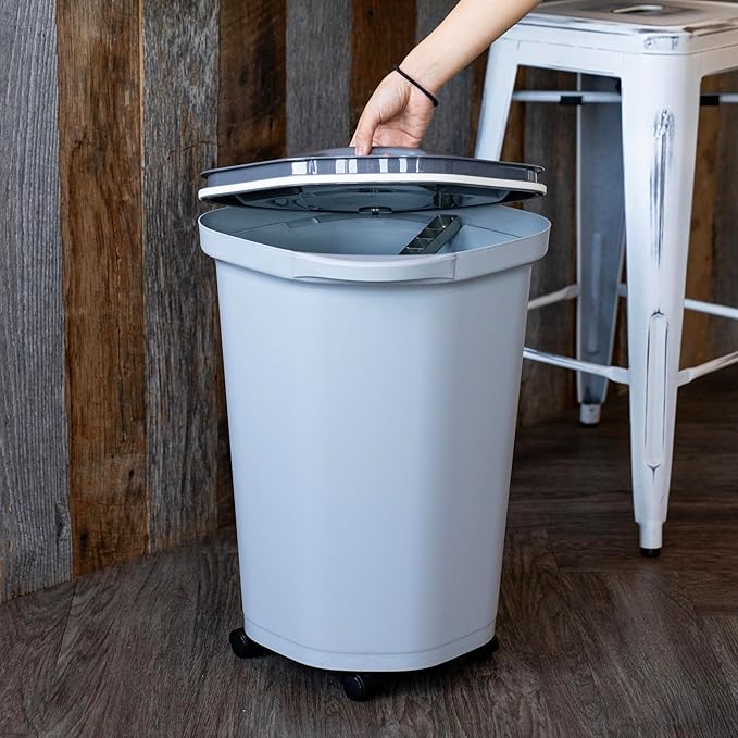 IRIS USA Pet Food Storage Container 25 lbs, Premium 60% Improved Airtight Seal