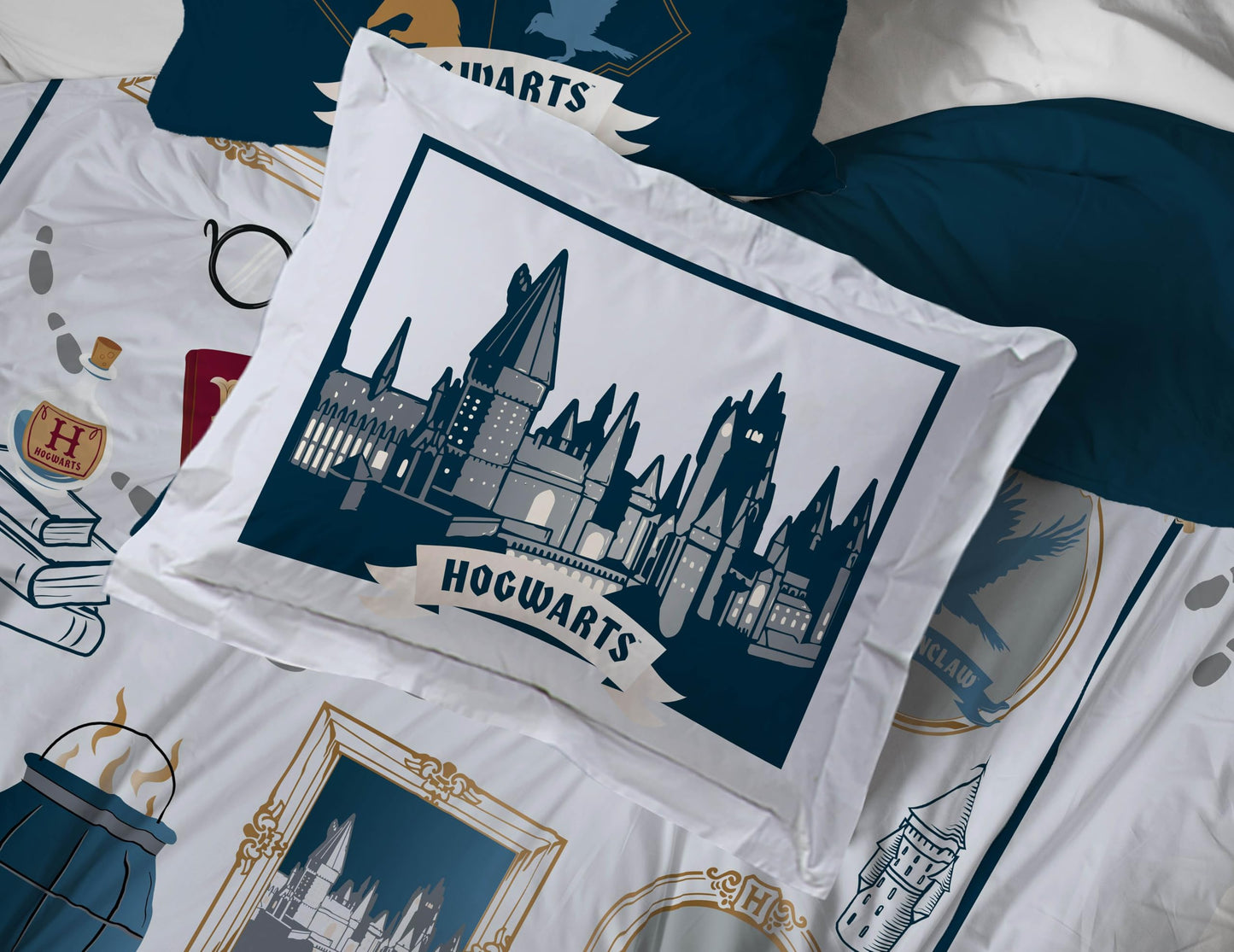 Jay Franco Kids Bed Set, Dark Grey, Harry Potter, 7 Piece Queen