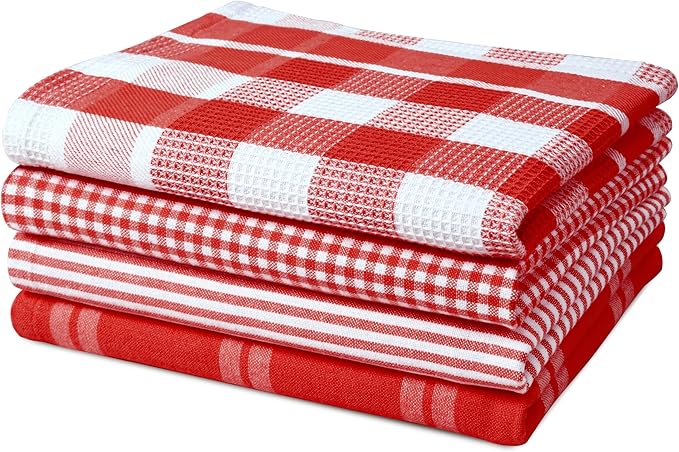 LANE LINEN 100% Cotton Kitchen Dish Cloths, Ultra Soft Absorbent Quick Drying