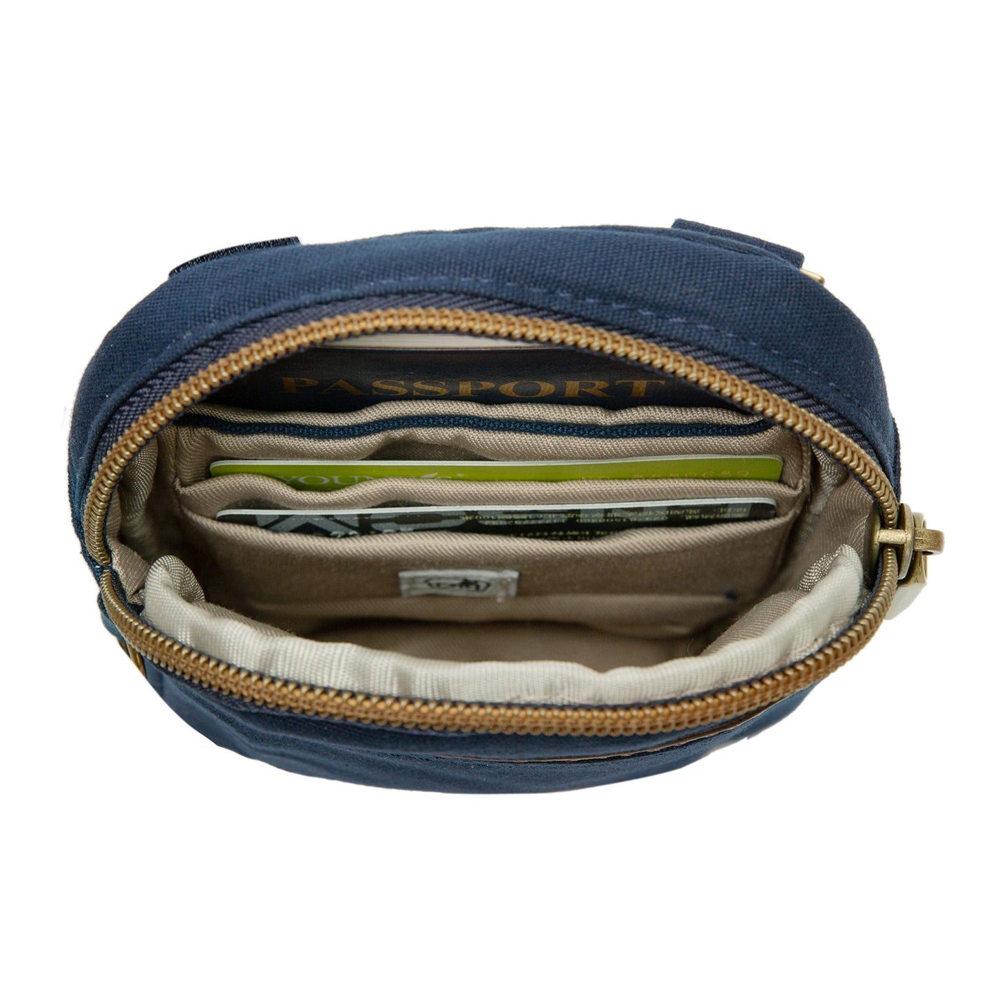 Travelon Unisex Adults Anti-theft Courier Mini Crossbody Cross Body Bag, Navy, 4.5 X 6.5 X 1.75 US