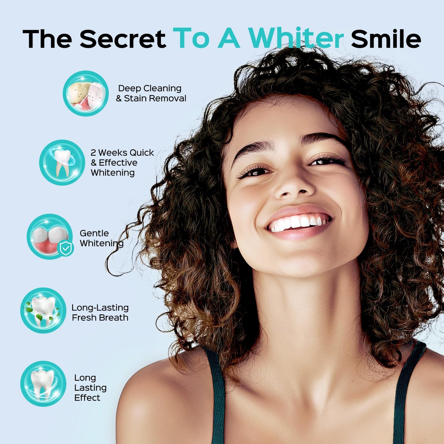 COSLUS Water Flosser Pick with 30pcs Whitening Mint Flavor Refill Combo for Teeth, Braces, Gums Care - Easy to Use, Portable for Coffee Lovers & Travel, Rechargeable, BPA-Free, Black, W40(F5020E)