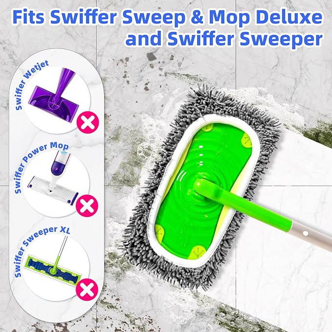 Reusable Microfiber Mop Pads Compatible
