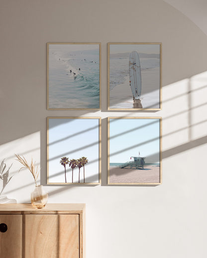 HAUS AND HUES Beach Wall Art Prints - Set of 4 Ocean Decor, Nautical Themed Wall Art and Decorations for Home, Coastal Grandmother Decor, UNFRAMED (Blue, 8 x 10)