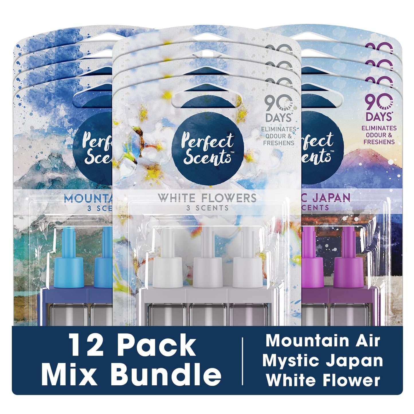 Perfect Scents 12 x 3 Scents Refill Air Freshener - Compatible with 3volution