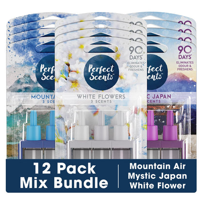 Perfect Scents 12 x 3 Scents Refill Air Freshener - Compatible with 3volution