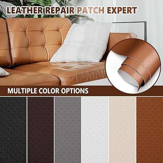 Leather Repair Patch, Breathable Perforated Self Adhesive Repair Patch