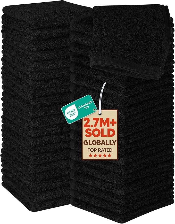 Utopia Towels 60 Pack Cotton Washcloths Set, 100% Ring Spun Cotton, Premium