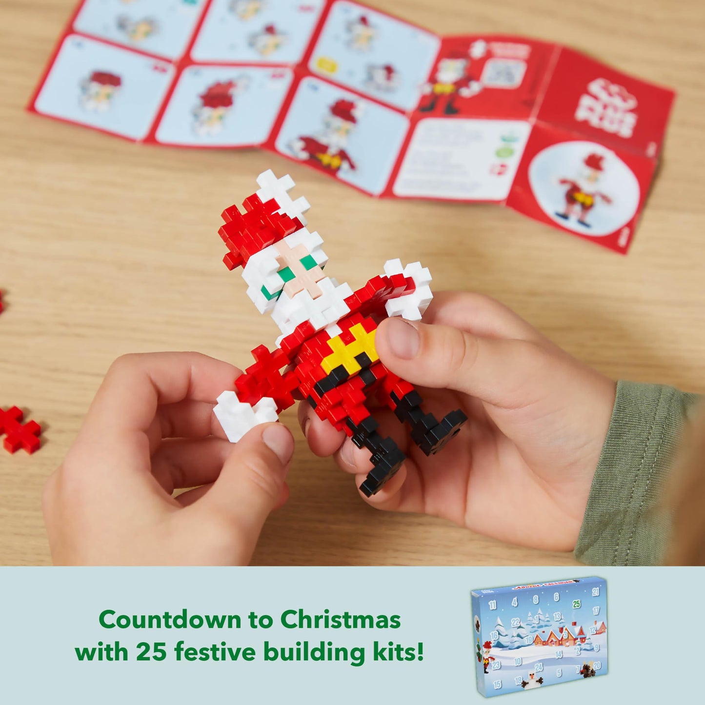 Plus Plus Christmas Advent Calendar 2025, 25 Kids Building Block Toys, Mini 3D Puzzle Kits, Fun Holiday Countdown Stem Gifts, 600 Pieces - Original