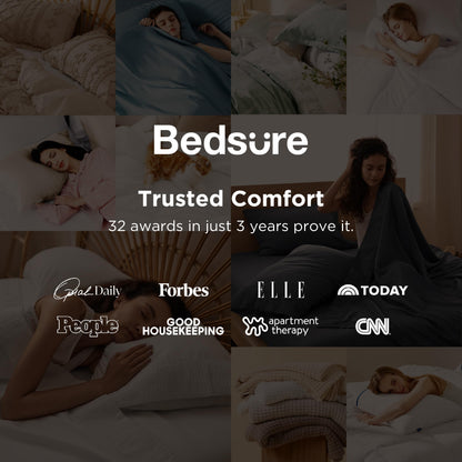Bedsure Queen Sheet Set - 4 Pieces Soft Queen Size Sheets - Breathable & Cooling - Hotel Luxury - Easy Care Polyester Microfiber Bedding for Women, Men, Dark Grey