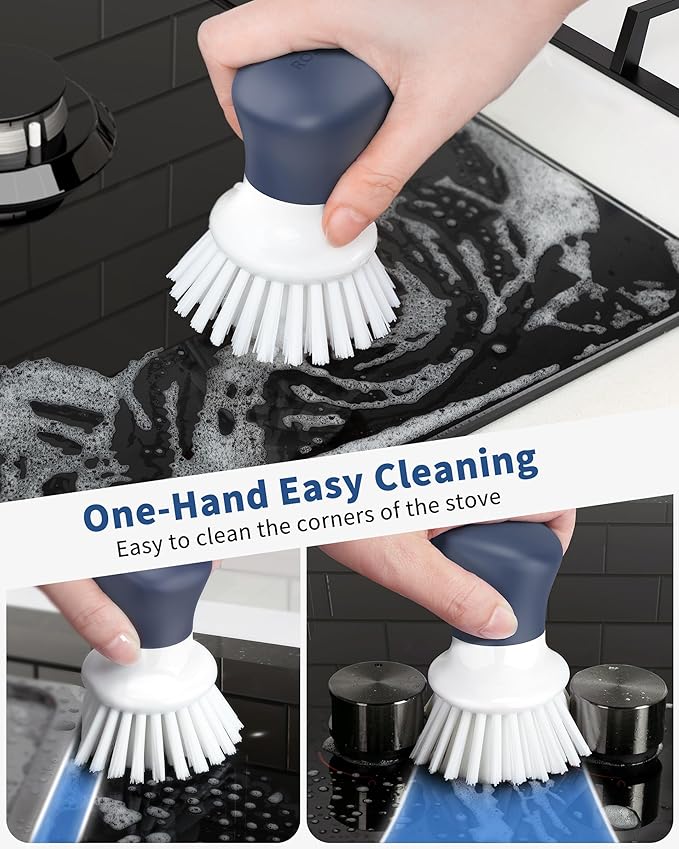 Dish Scrub Brush, Self-Standing Palm Brush