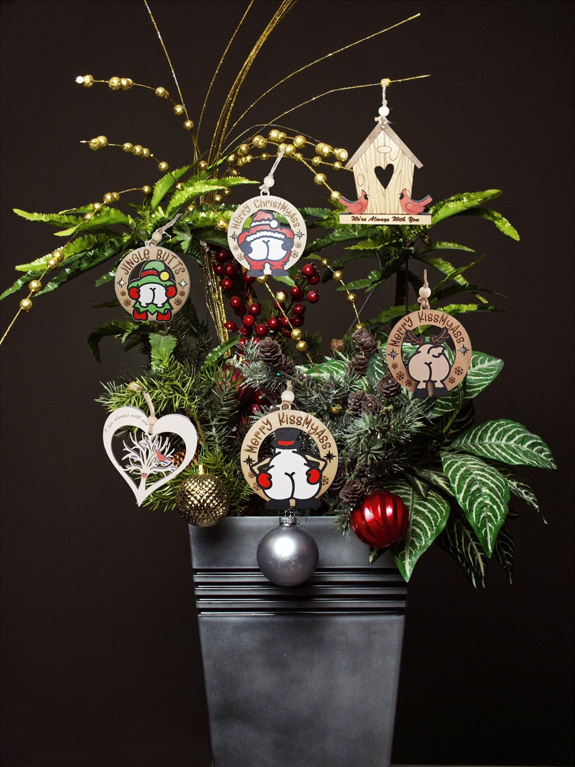 Introducing Reindeer Butts Our Handmade Multi Layered Christmas Ornament, The Perfect Festive Decor Proudly Made in The USA for Anyone Looking to add a Touch of Whimsy to Their Holiday Celebrations