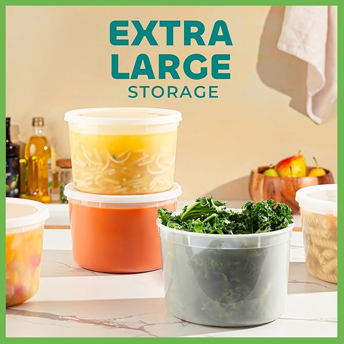 JoyServe 64 oz Food Storage Containers
