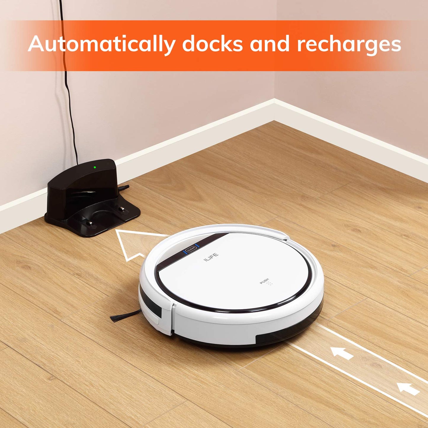 ILIFE A30 Pro Robot Vacuum and Mop, Self Emptying Station for 60 Days, 5000Pa Suction, LiDAR Navigation, No-Go Zones, 2.4G WiFi/App/Alexa/Remote Control, Roller Brush for Carpet, Hard Floors, 110V