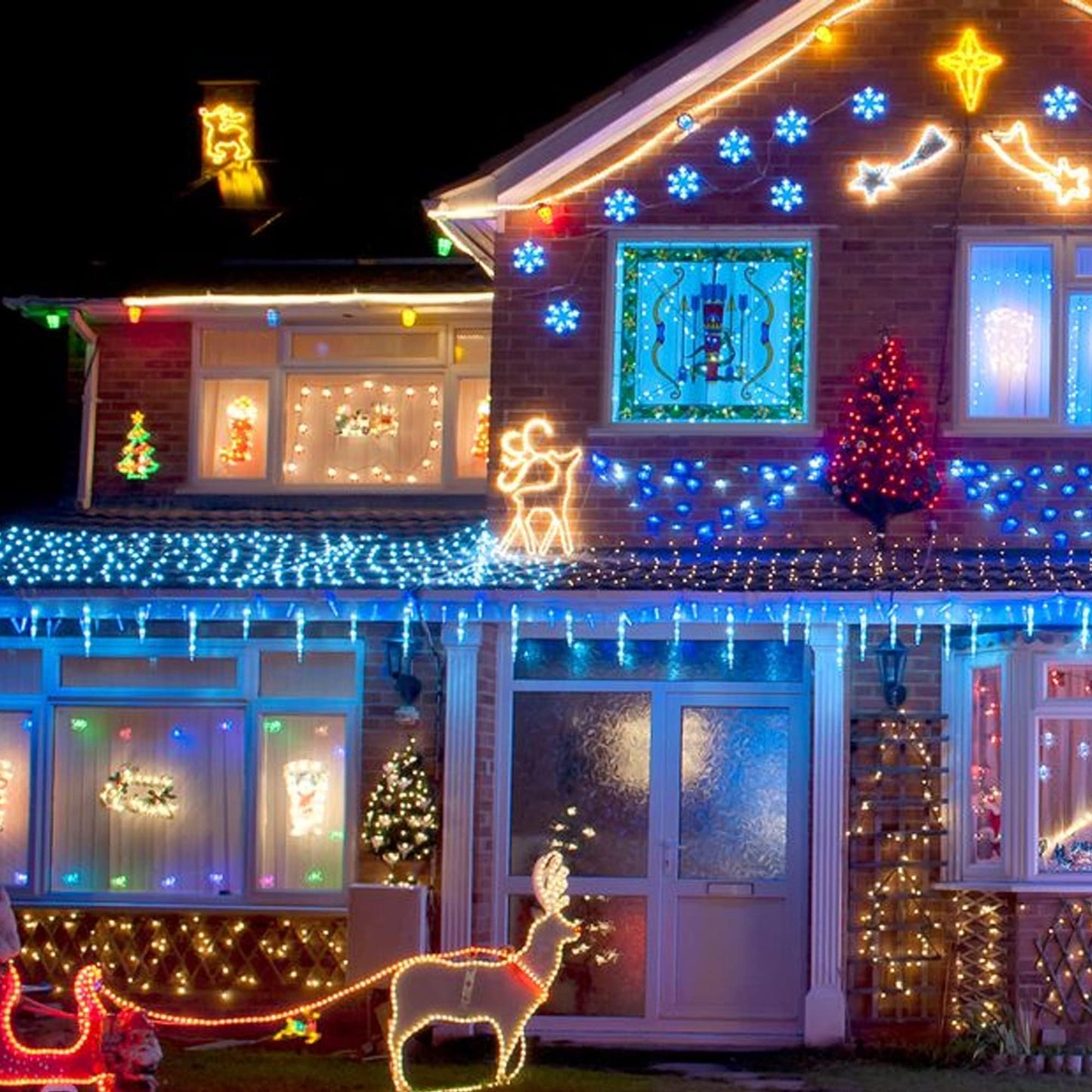 TW SHINE Battery Operated Christmas Lights, 50 LED 16FT Christmas Lights Outdoor, Waterproof Mini String Lights with 8 Modes, Christmas Decorations for Indoor Patio Party Decor, Warm White