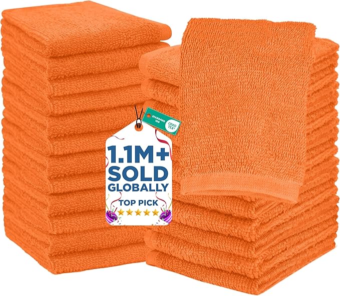 DAN RIVER 24 Pack Wash Cloths for Showering