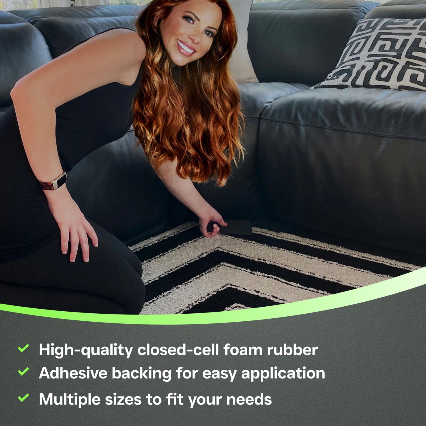 XCEL 4-Pack 4" x 4" x 3/4" Multi-Purpose Anti-Vibration Pads – Protection for Furniture & Appliances – Various Sizes and Thickness