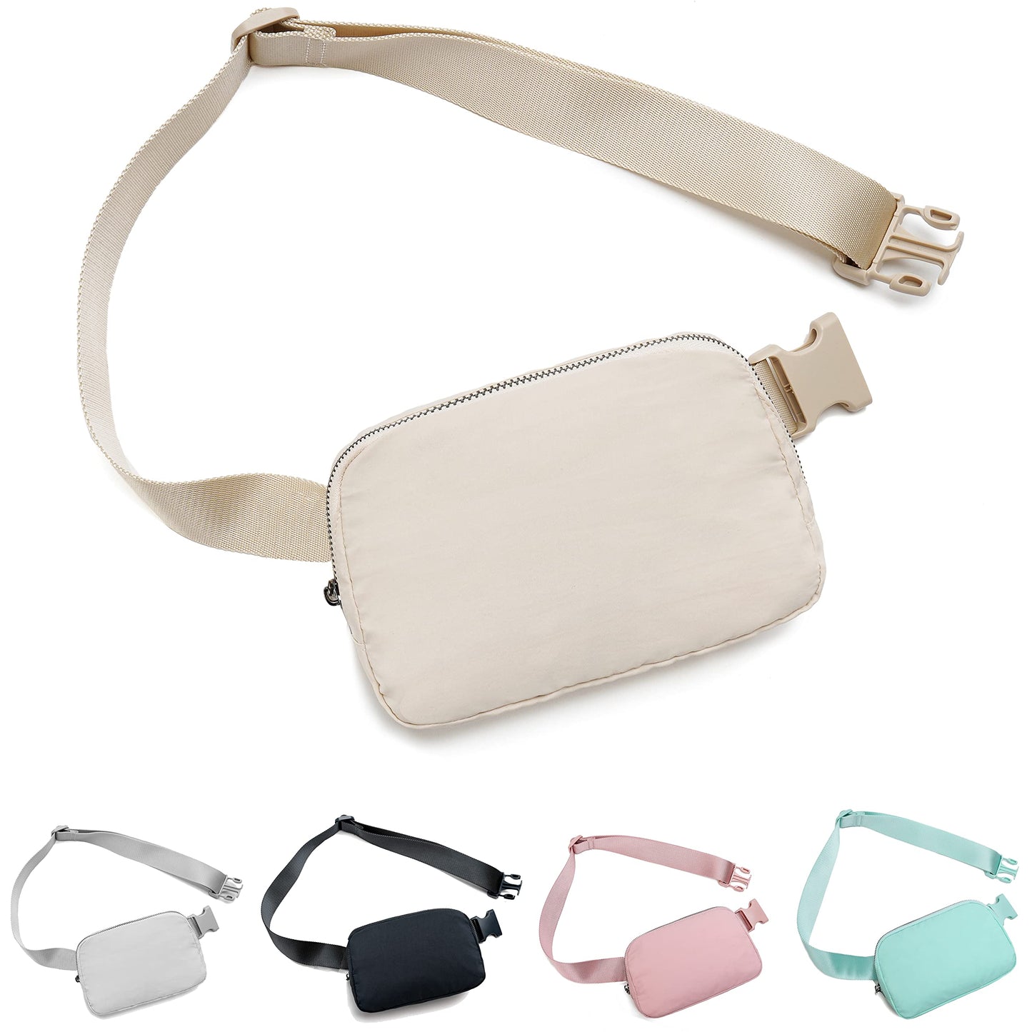 Belt Bag Waist Pack Bum Bag Crossbody Fanny Pack for Women and Men with Adjustable Strap Small Waist Pouch for Travel Workout Running Hiking