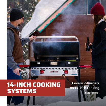 Camp Chef Deluxe Barbecue Box Hinged Lid for 2 Burners