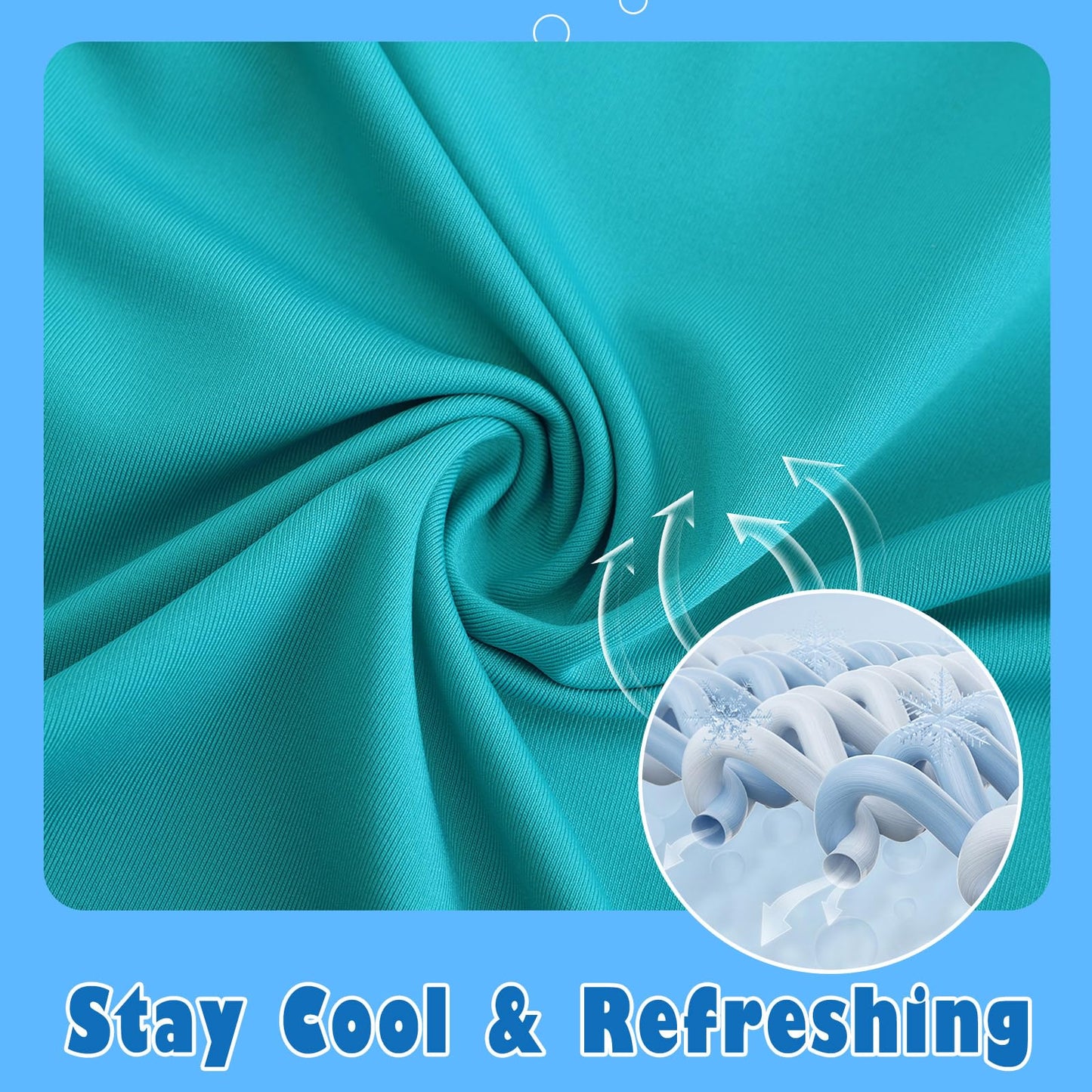 HODOSPORTS Boys UPF 50+ Rash Guard Swim Shirts Short Sleeve Quick Dry UV Protection Sun Shirt Aqua