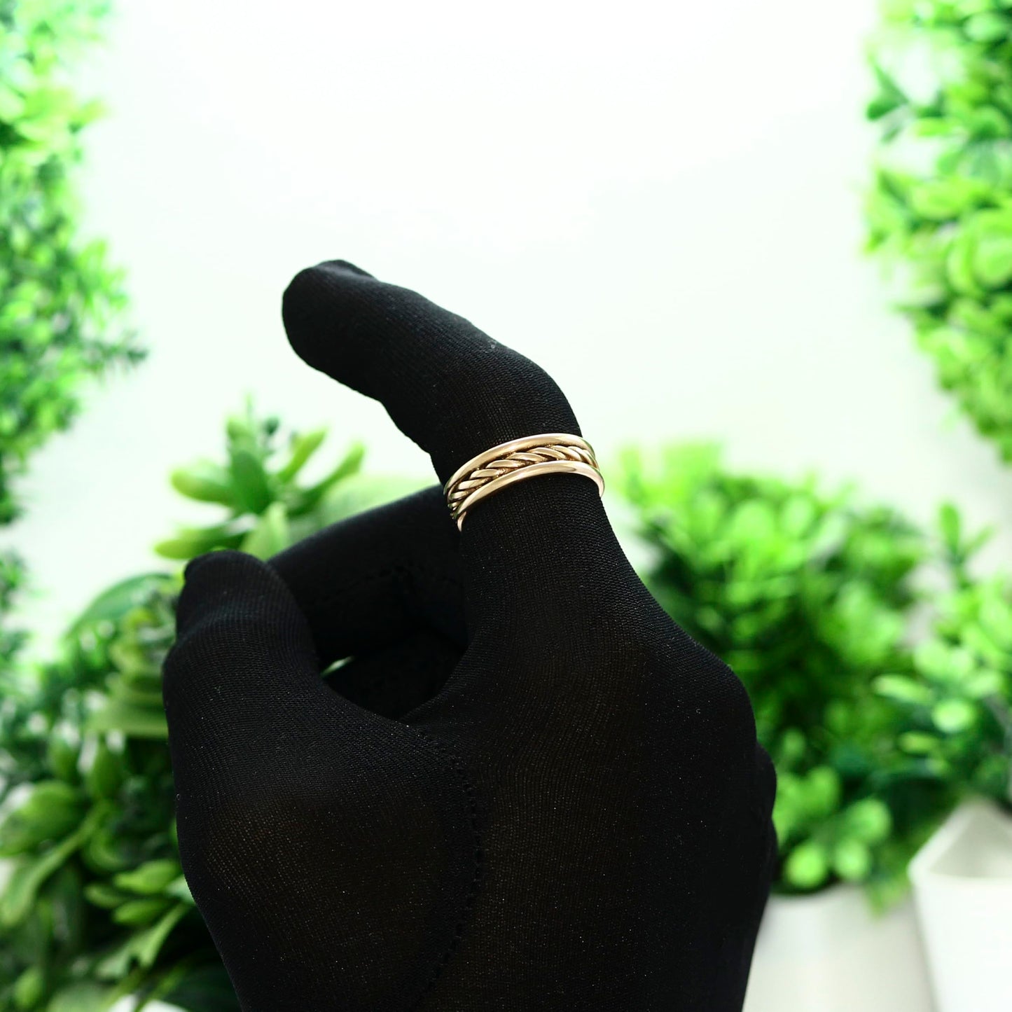Krishnaa Jewels Pure Copper Classic HandCrafted Band Ring Gift Jewelry for Men and Women (4.5)