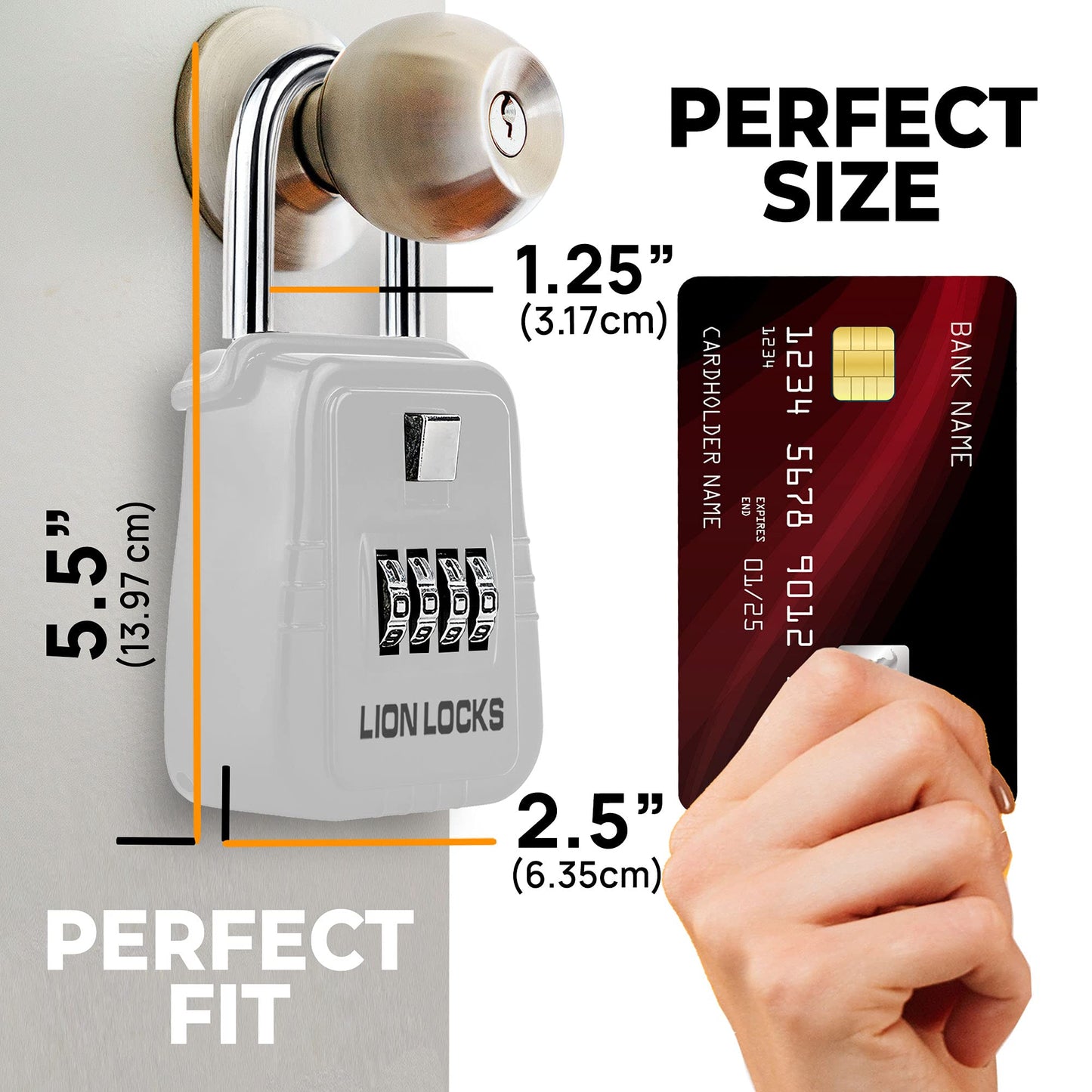 Lion Locks 1500 Key Lock Box with Code, Lockbox for Keys Outdoor, Realtor Lock Box for Short-Term Rentals, Holds 5 Keys (6 Pack, White)