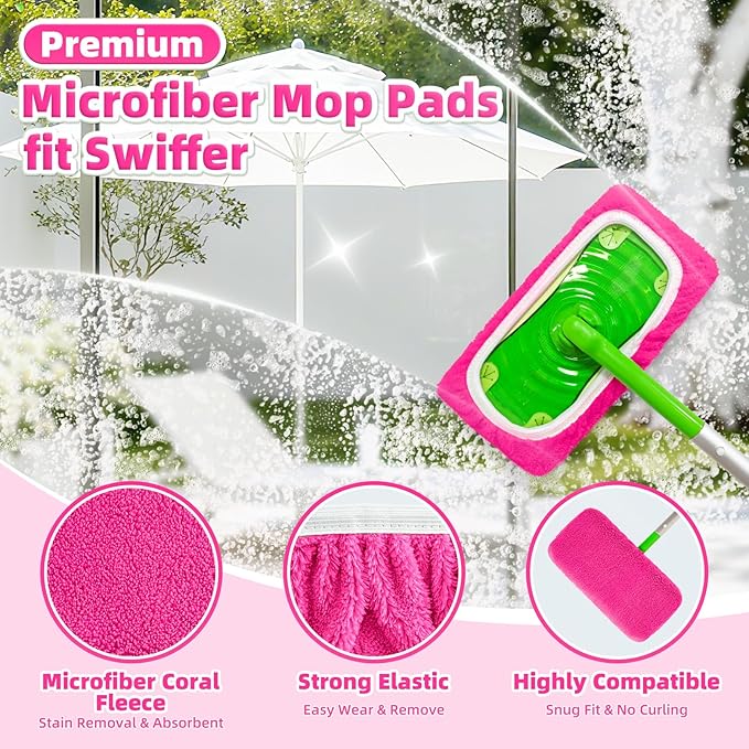 Reusable Mop Pads fit Swiffer Sweeper Mop