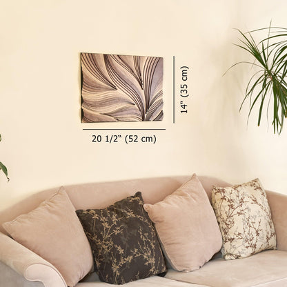 NEODECO Parametric Frameless Wood Wall Art, 3D Acoustic Wall Panel of Parametric Cut & Stained Birch Plywood Layers, Geometric Wall Hanging, Abstract Wood Wall Decor (Small)