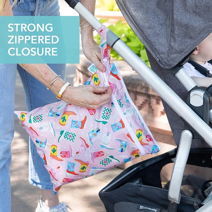 Bumkins Waterproof Wet Dry Bag for Baby, Swim Suit, Cloth Diaper, Pump Parts