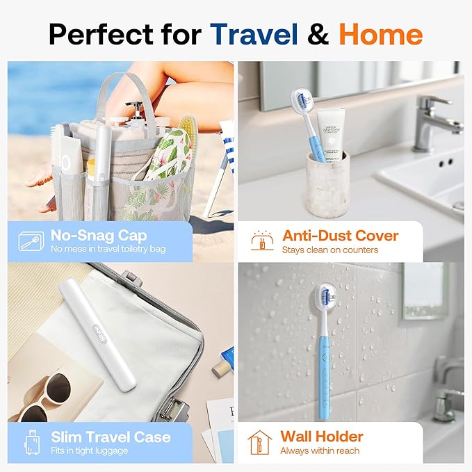 Bitvae ADA Accepted Electric Toothbrush, Travel Toothbrush Rechargeable