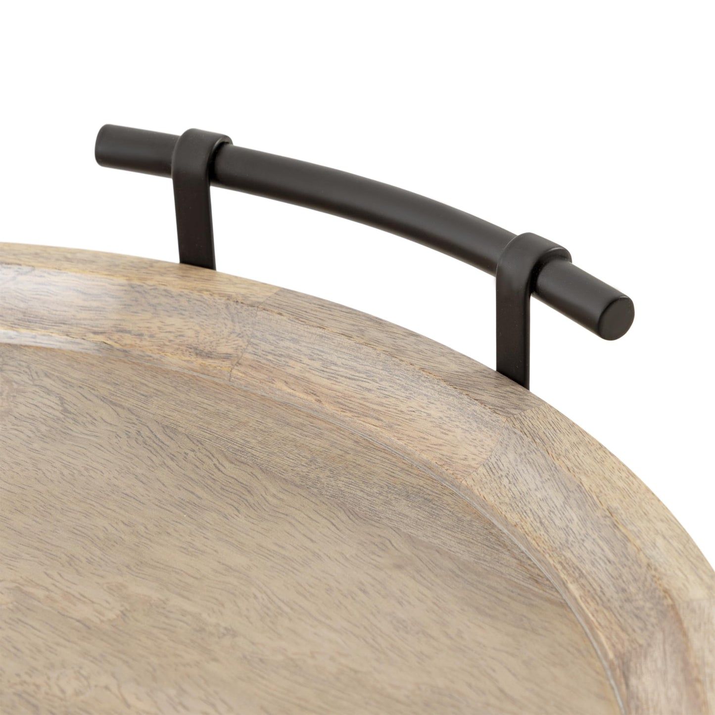 Kate and Laurel Bruillet Farmhouse Wood Round Lazy Susan Tray; 20 x 20; Natural; Wooden Countertop Organizer with Turning Lazy Susan for Kitchen Storage; Coffee Table; or Living Room Ottoman