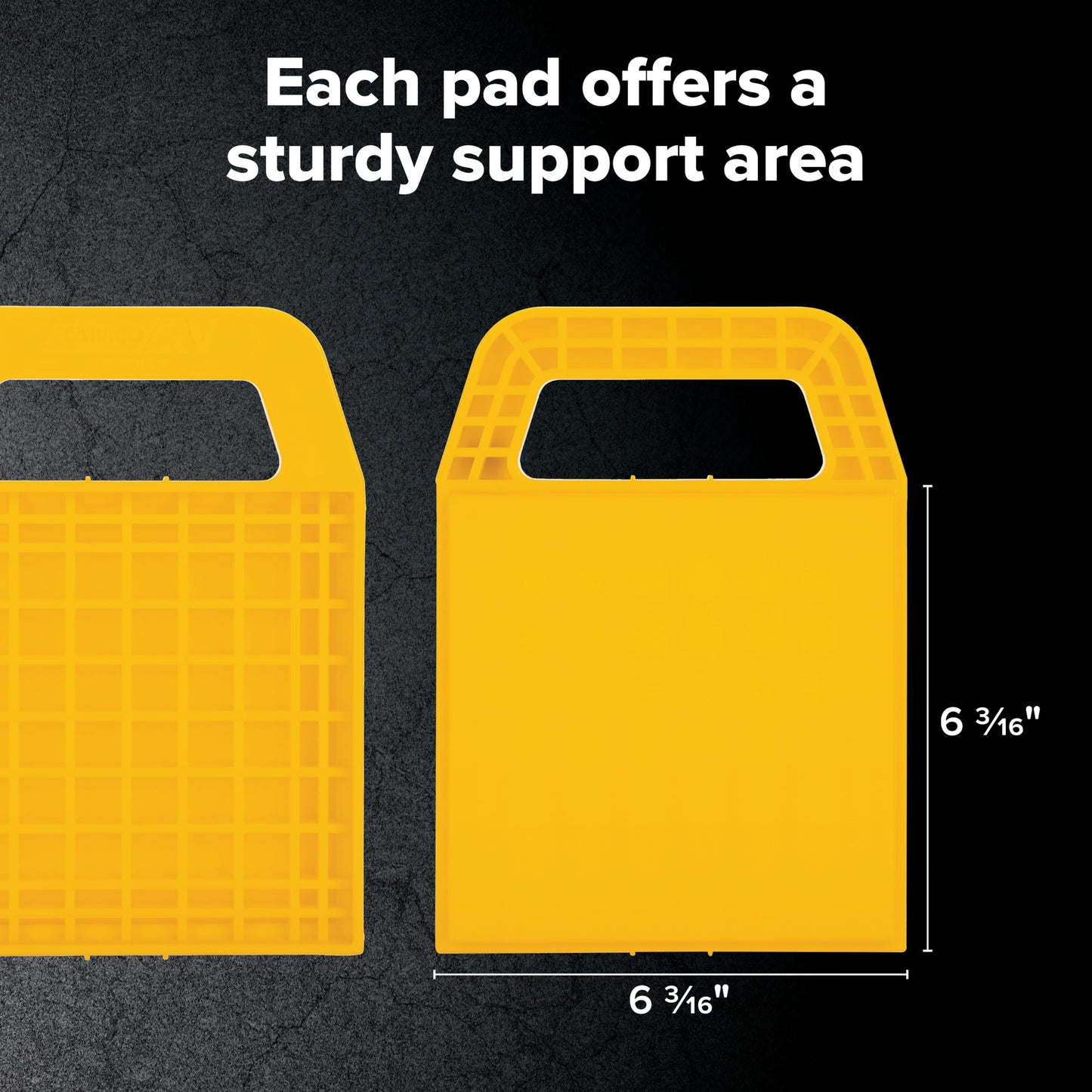 Camco RV Stabilizing Jack Pads - Features Interlocking Design & Includes Handy Strap for RV Storage and Organization - Molded of Strong UV Stabilized Polypropylene - 4-Pack (44595)