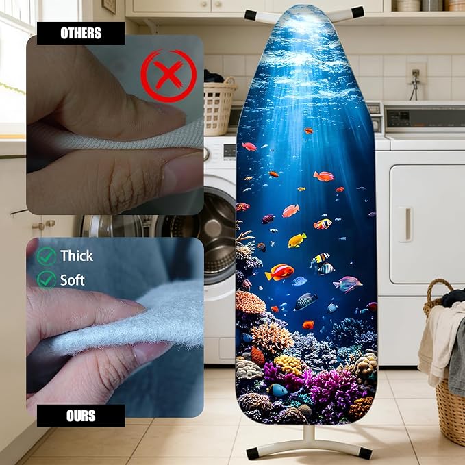 Nuxovilar Ironing Board Cover Needle Cotton 15x54 Inches | Ironing Board Cover