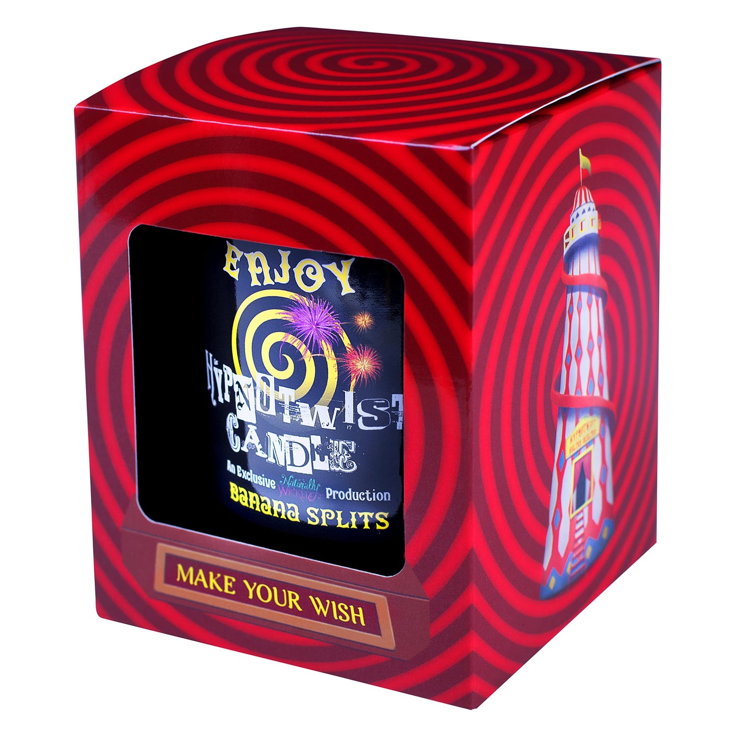 Naturally Wicked Hypnotwist Enjoy Candle | Hypnotic Crystal Spell Candle | Inc Crystal Spinning Top