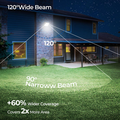 CINOTON 55W LED Flood Light 3CCT (3000K/4000K/5000K), 7700LM Dusk-to-Dawn Photocell Outdoor Security Lighting, 120V IP65 Aluminum Wall Pack for Porch/Barn, 180° Knuckle Mount, 2 Modes, ETL, 4 Pack