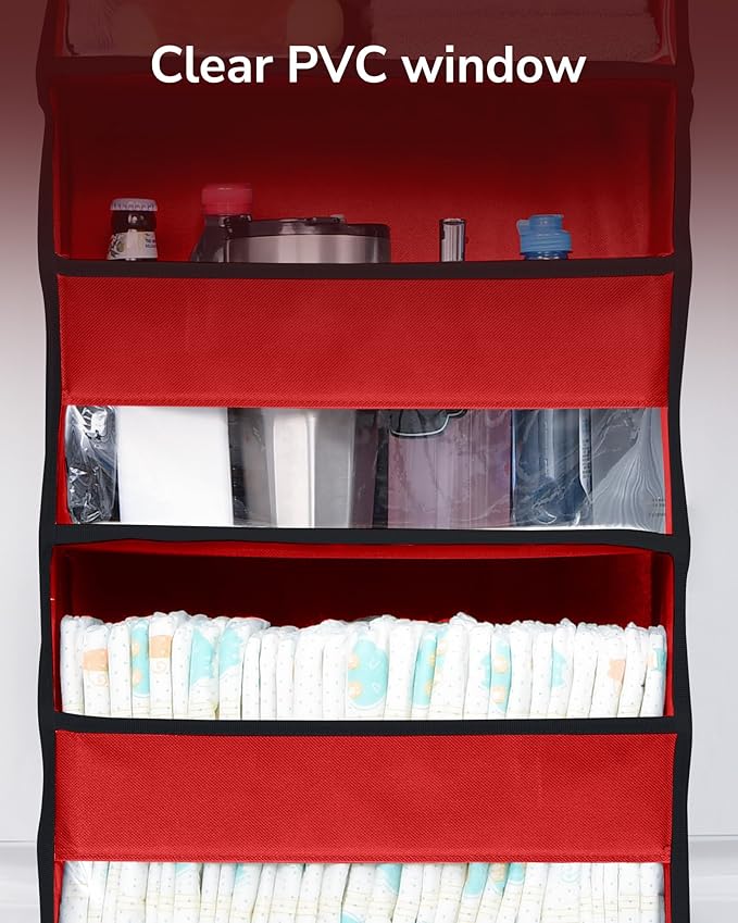 ULG 1 Pack Over The Door Organizer – 5 Shelf Door Organizer Hanging & 10 Side