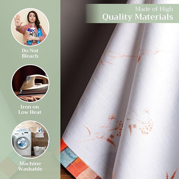 Maison d' Hermine Kitchen Towels Set of 3 100% Cotton 20" x 27.5" Reusable