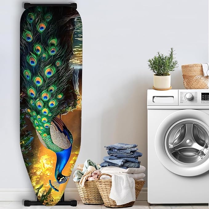 Nuxovilar Colorful Peacock Pattern Ironing Board Cover, 15 * 54inch, Fits Most