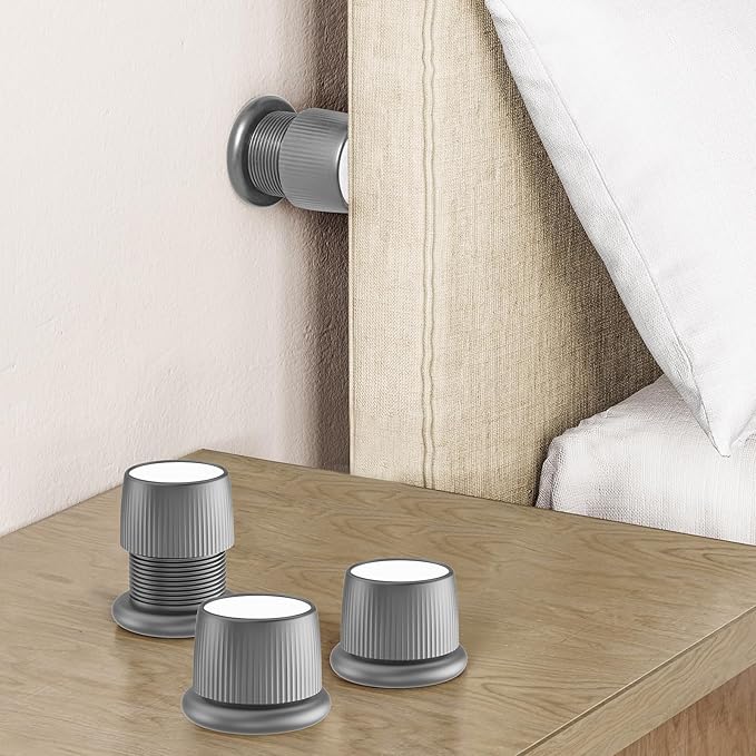 Adjustable Furniture Bed Risers, 1.6-2.6 inch Bed Risers Gray, Durable Plastic