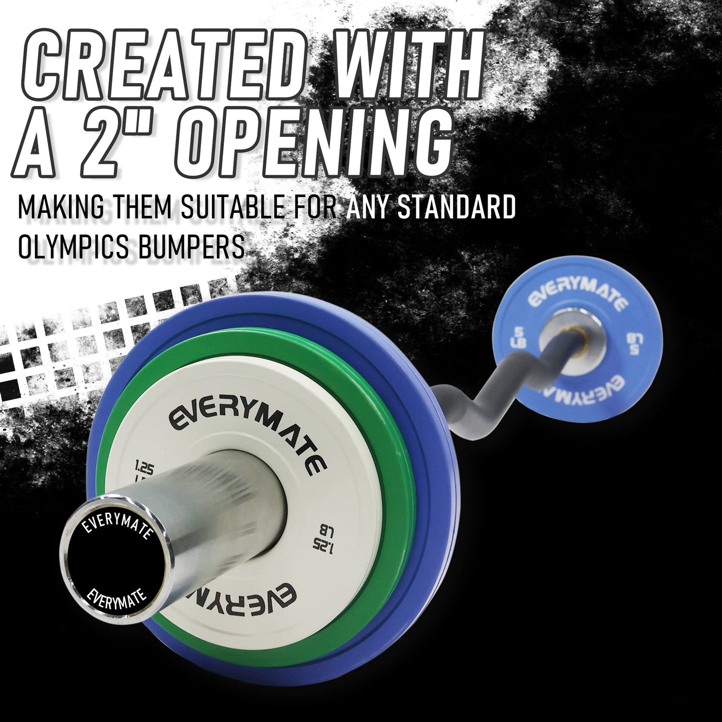 EVERYMATE Change Weight Plates 5LB Fractional Plate Olympic Bumper Plates for Cross Training and Olympic Weightlifting, 5LB Set Weights Plates Set