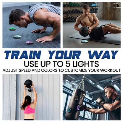 Reflexx RLT 2.1 Reaction Training Lights – Improve Reaction Time, Coordination & Focus – Adjustable Speed, Random Mode, Brightness & Sound Control – for Fitness, Rehab, Seniors & Athletes