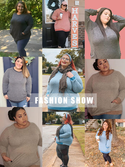 DOLNINE Plus Size Ugly Christmas Sweatshirts for Women Oversized Tops DYCB-20W
